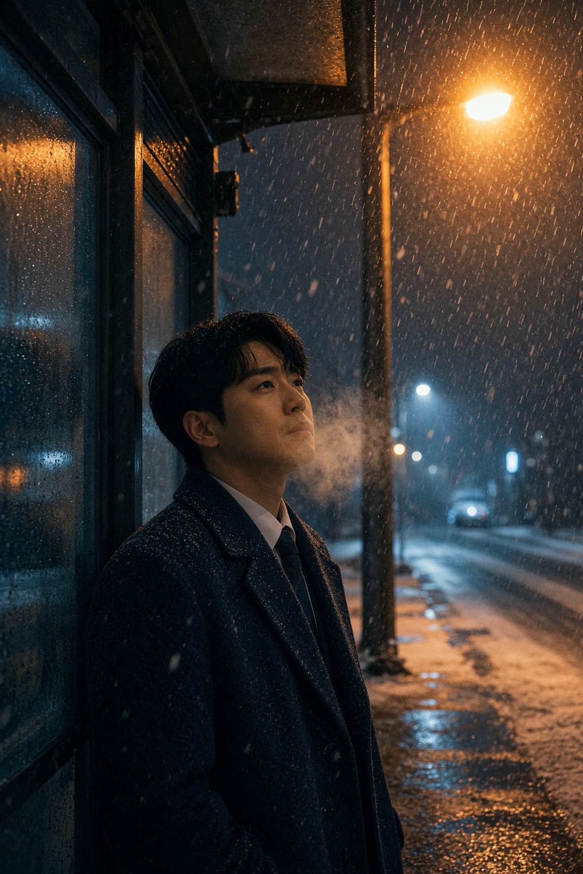 눈 오는 정류장